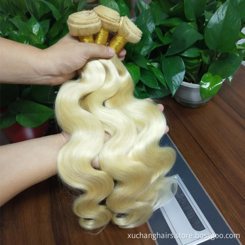 613color Blonde Virgin Human Hair Bundles Frontal wholesale